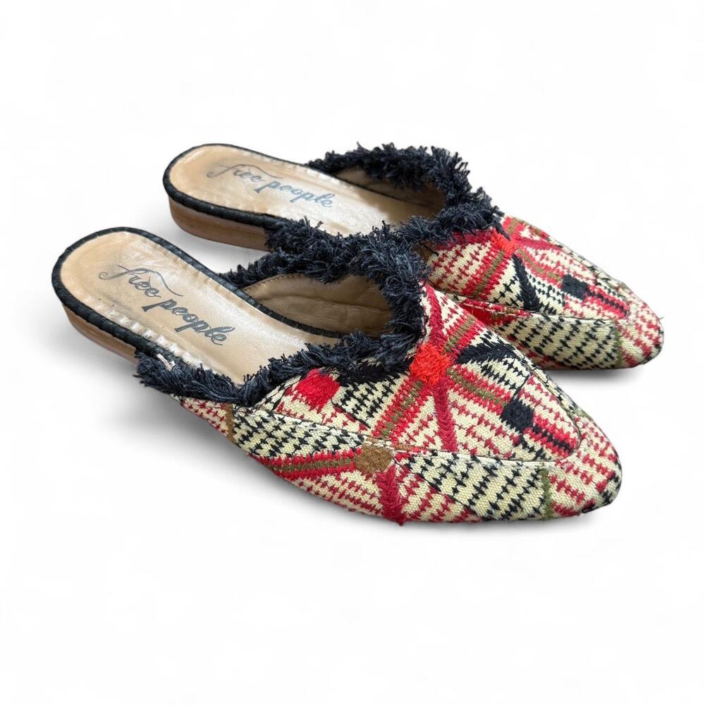 Free people Newport flat tapestry mules